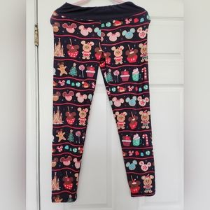 Disney Parks Christmas Leggings Small